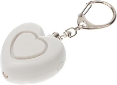 QTTVBTNA -Hartvormig Persoonlijk Alarm Sleutelhanger met LED Licht – Draagbare Noodknop voor Vrouwen en Senioren, Luid Veiligheidsalarm voor Directe Hulp in Noodsituaties