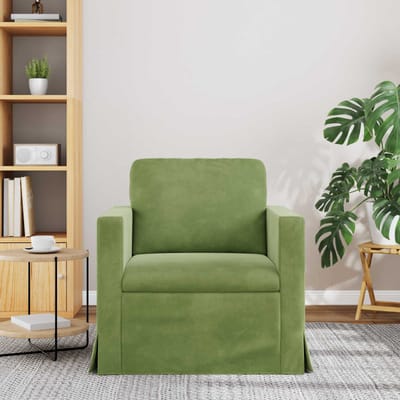 vidaXL - Bank - Lichtgroen - 78 - x - 78 - x - 80 - cm - Fluweel