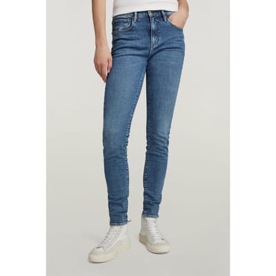 G-Star 3301 Skinny Jeans Faded Miami Blue Größe: W26L30 | Skinny Pants Outlet | Damen | Blau