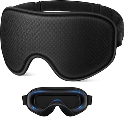 Slaapmasker - verduisterend oogmasker - 3D stereoscopisch oogmasker - oogmasker - met verstelbare schouderbanden - ademend reisslaapmasker - essentieel voor nachtdiensten en dutjes - zwart