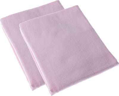 Homescapes Roze hoeslakenpaar voor kinderbedden, 100% katoen, 70 x 140 cm