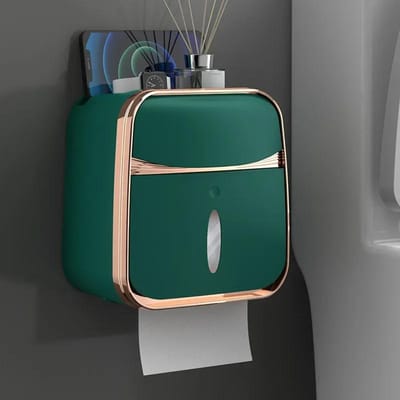 Wandgemonteerde Waterdichte Toiletpapierdoos Zonder Spijker Toiletpapierdoos Vrij Ponsen Tissuebox Toiletpapier Rolpapier Opbergrek