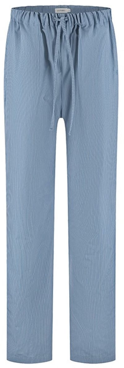 Yumeko pyjamabroek unisex katoen TENCEL™ blauw/wit stripe s