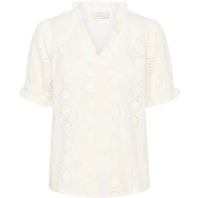 Kaffe KAdona Blouse Dames Blouse - Chalk