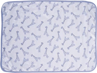 HappyBear | Verschoonmatje - Blue Giraffe | 50cm x 70cm | Handig voor onderweg | Compact en licht van gewicht | Waterdichte toplaag