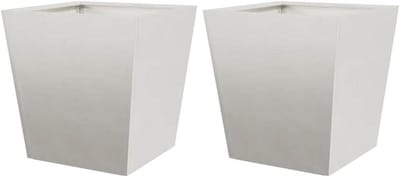 Plantenbakken Staal - Bloembakken Set - Tuin Terras Balkon - Roest Corrosiebestendig - 40x40x40 cm - Zilver