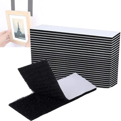 Herbruikbare dubbelzijdige klittenbandstrips van 3x10 cm - 18 stuks, waterdicht en geschikt voor binnen en buiten, ideaal voor het bevestigen van fotolijsten en gereedschap