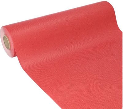 Tafellopers, stofkarakter, nonwoven "soft selection" 24 m x 40 cm rood