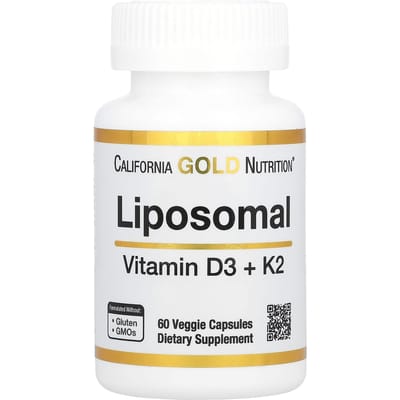 Liposomale Vitamine K2+ D3, 60 Veggie Capsules