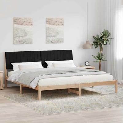 vidaXL - Bedframe - met - hoofdeinde - Bruin - 200 - x - 200 - cm - Massief - grenenhout