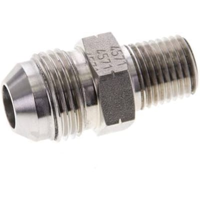 JIC  Dubbele Nippel UNF 3/4''-16 X 1/4'' NPT RVS 275bar