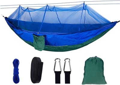 Kampeerhangmat met net - Outdoor slaapzak - Ontspannen in natuur - 360° insectenbescherming - Tot 300kg capaciteit - Groen