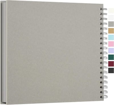 Scrapbook Album - Herinneringen Boek - Foto's Plakken - Spiraalbinding 360 graden - 255x255 cm - Lichtgrijs