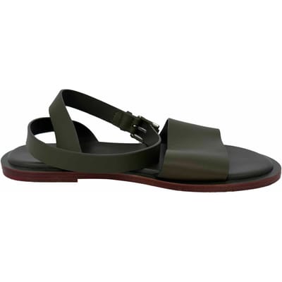 Loro Piana Enkelband Sandalen in Olijfgroene Leer