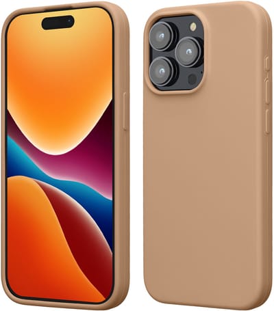 kwmobile Case voor iPhone 15 Pro Max - Slank TPU-Hoesje met Zachte Afwerking - In cappuccino