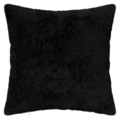vidaXL - Kussensloop - 6 - st - HEERLEN - Zwart - 30 - x - 30 - cm - Nep - Konijnenbont