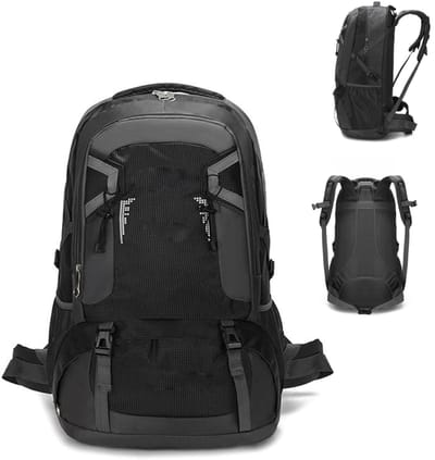 KZQ Wandelrugzak 60 liter reistas backpack outdoor rugzak laptoptas zwart