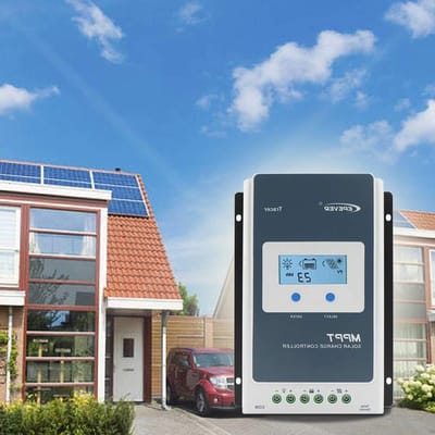 MPPT Zonne Laadregelaar - Solar Controller - Energie Opladen - Automatische Spanningsdetectie - 30A - Zwart