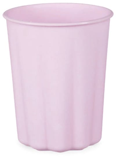 4 gegolfde lila plastic feestbekers