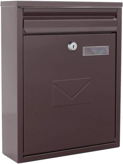 Mailbox PM 250 Bruin Cilinderslot 2 Sleutels Montagemateriaal