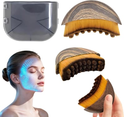 Ergonomische Lymfedrainage Borstel voor Gezichtsmassage en Contourvorming, Zachte Haren voor Peeling en Verbeterde Doorbloeding
