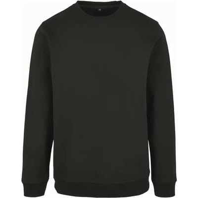 Basic Crewneck Sweater met ronde hals Black - S