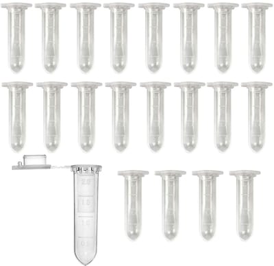 Dailygoods- Microcentrifugebuisjes 2 ml - Transparante Kunststof - Kliksluiting - Ronde Bodem - Gegradueerd - 150 Stuks - Centrifugebuisjes