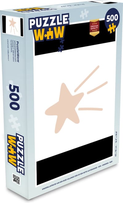 Puzzel Vallende ster - Pastel - Kinderen - Roze - Kids - Legpuzzel - Puzzel 500 stukjes