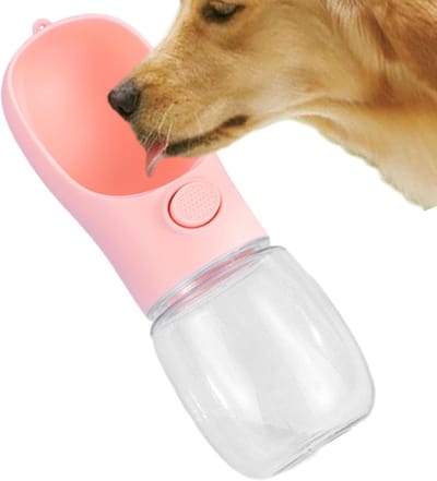 Drinkfles Honden voor Onderweg - Waterfles Hond - Drinkfles Hond - 450ml - Honden Drinkfles -roze