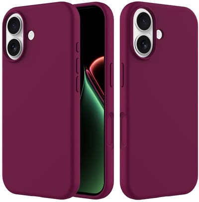 Coverup Hoesje - Geschikt voor iPhone 17 Hoesje - Coverup Liquid Colour Back Cover - Wine Red