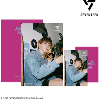 SEVENTEEN 3D Foto Lenticulaire Postkaart + 1 Fotokaart SEVENTEENTH HEAVEN AM 5 26 Ver