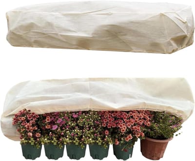 Plantenhoezen Vorstbescherming - Winterbescherming Planten - Bescherming Tuinplanten - Trekkoord Dubbele Rits - 150x40x45cm - Groen