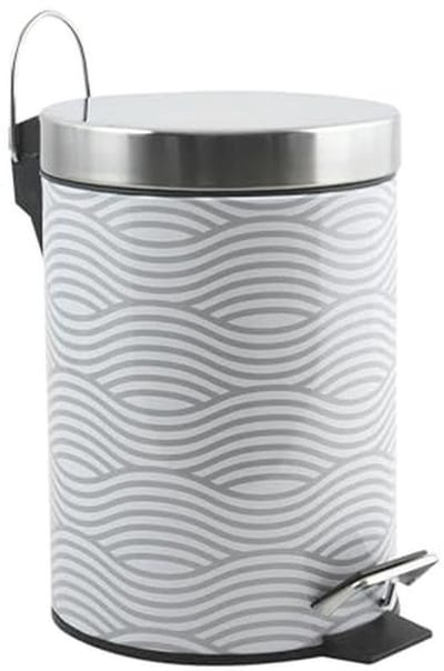 Pedaalemmer Wave Grey - 3 Liter - met Uitneembare Binnenemmer voor Badkamer en Keuken