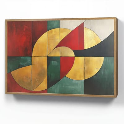 Wandlamp 90x60 cm - Oplaadbaar - Abstract - Kerst - Goud - Rood - Groen - Wandlampen binnen woonkamer - Slaapkamer lamp - Decoratieve nachtlamp - Vloerlamp draadloos