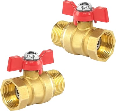 3/4 inch kogelkraan set - 2 stuks afsluitventielen voor waterleidingen