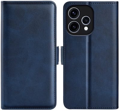 MobyDefend Hoesje - Geschikt voor Oppo Reno15 - Luxe Wallet Book Case (Sluiting Zijkant) - Blauw
