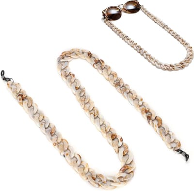 Multifunctionele brillenketting en houder voor optische, zonne- en leesbrillen - Bruin - Handig en stijlvol accessoire