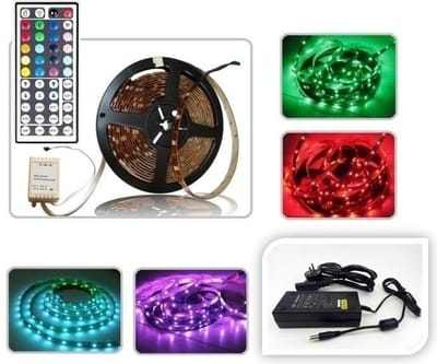 LED strip RGB  2,5 meter Plug & play NON-WATERPROOF + 44 Key