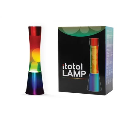 i-Total Lavalamp - Lava Lamp - Sfeerlamp - 40x11 cm - Glas/Aluminium - 30W - Rainbow - XL1782