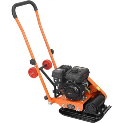 VEVOR benzine trilplaatverdichter, 2 pk (79 cc) motor, 5250 tpm, 8 kN verdichtingsdruk, 410x315 mm plaat, handbediende trilplaat voor bestrating, asfalt en funderingen