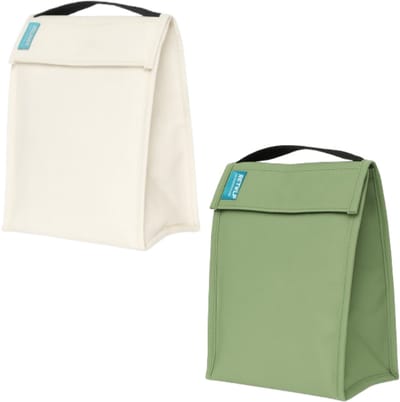 Retulp Fridgebag - Lunchtas - Koeltas - Koeltasje klein - Gemaakt van koelkast - Koeltas lunch - 9 liter - 2 Stuks - Groen - Wit