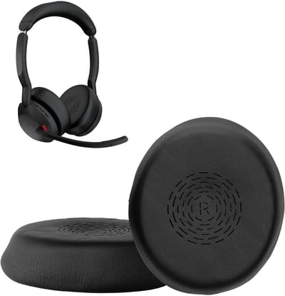 kwmobile 2x oorkussens geschikt voor Jabra Evolve 2 55 / Evlove 2 50 - Earpads voor koptelefoon in zwart