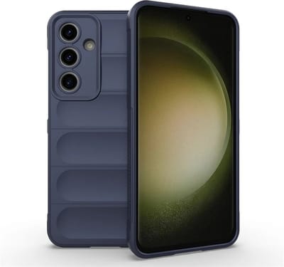 MobyDefend Hoesje - Geschikt voor Samsung Galaxy S24 FE - TPU Gripcase - Blauw