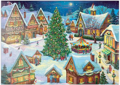 Premium 1000 Stukjes Puzzel Kerstmagie In Het Dorp