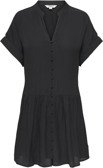 Only Jurk Onlelody Mikasi S/s Short Dress Wvn 15381130 Black Dames Maat - XS