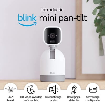 Slimme Beveiligingscamera met Pan-Tilt functie | 360° Beeld, HD-video, Bewegingsdetectie en Tweerichtingsspraak