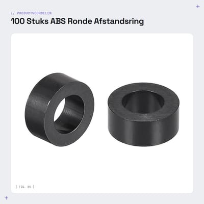 Dailygoods - 100 Stuks ABS Ronde Afstandsring voor Elektronische Projecten