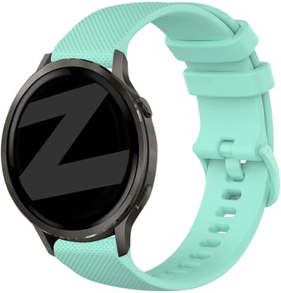 Bandz Siliconen 'Premium' bandje geschikt voor Garmin Vivoactive 6 / 5 / 3 / Vivomove / 3 / HR / Style / Luxe / Sport / Trend / Forerunner 645 / 570 / 245 / 170 / 165 / 70 / 55 / Venu / SQ / SQ2 / 2 Plus / Approach S12 / S40 / S42 / S44 / S50 - Aqua