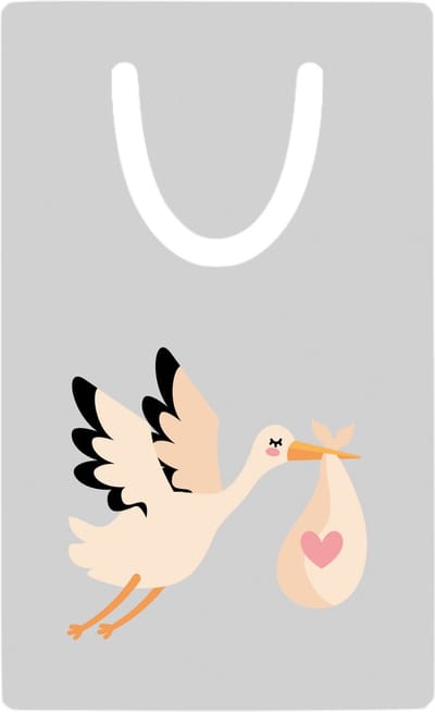 Hacebo® - Ooievaar metalen boekenlegger - Vogels - Dieren liefhebbers - Geboorte cadeau - kraamcadeau - dieren Bladwijzer boekenleggers - 7.6 cm x 5cm