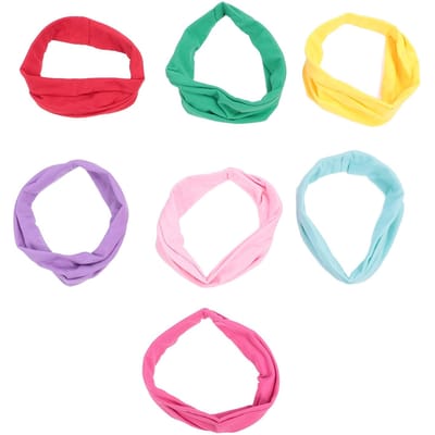 7 Pièces Bandeaux d'Entraînement Bandeaux de Sport Antidérapants Élastiques Homme Femme Bandeaux Anti-Sueur pour Course à Pied Yoga multi